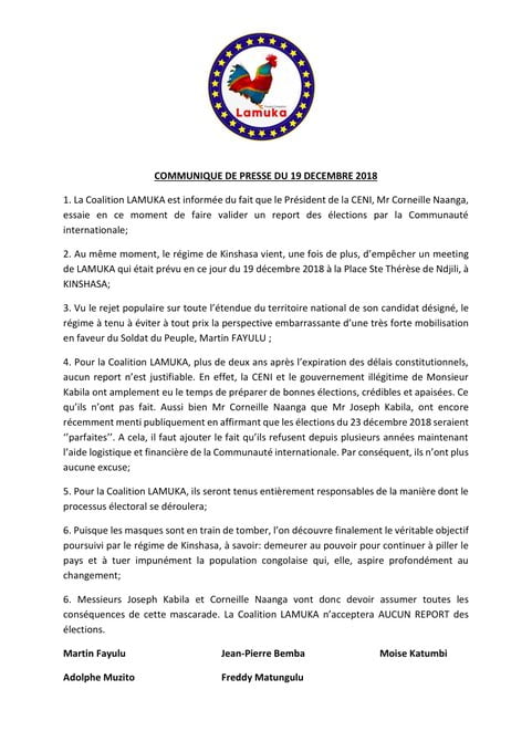 CENI -RDC: Un report confirmé des élections du 23 décembre ? 1