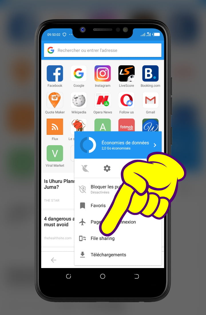 Désormais, faites vos transferts de fichiers avec Opéra Mini 2